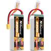 Nihewo 3S LiPo Battery, 11.1V 2200mAh RC LiPo Battery Pack with 100C XT60 Plug for RC Cars, Trucks, Boats, Airplanes, Helicopters, Drones, and FPV Rac