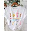 European Sizes Women's Back To Letter Print T-Shirt - Short Sleeve Crew Neck Casual Top with - Alphabet - Machine Washable Blouse & Everyday