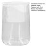 Self Watering Plant Pot Clear with Wick Ropes Plastic Flower Pot Water Reservoir Vertical Stripes Design