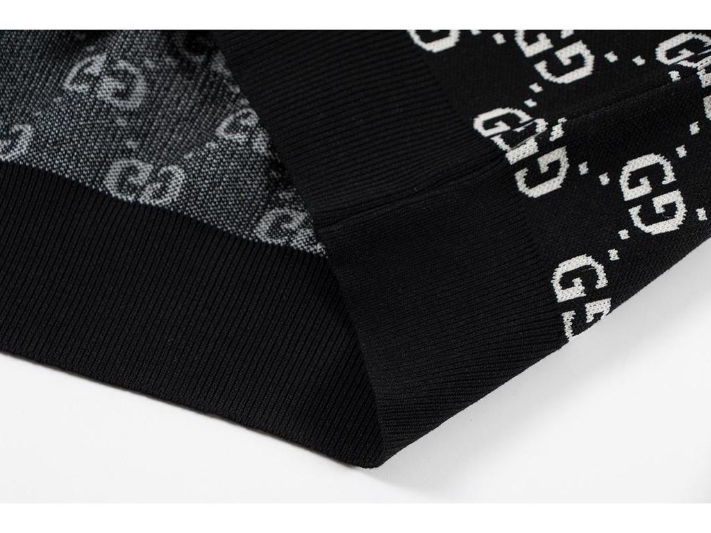 Unisex Trendig Sommar G-bokstav Jacquardstickad Pikétröja med Krage och Korta Ärmar