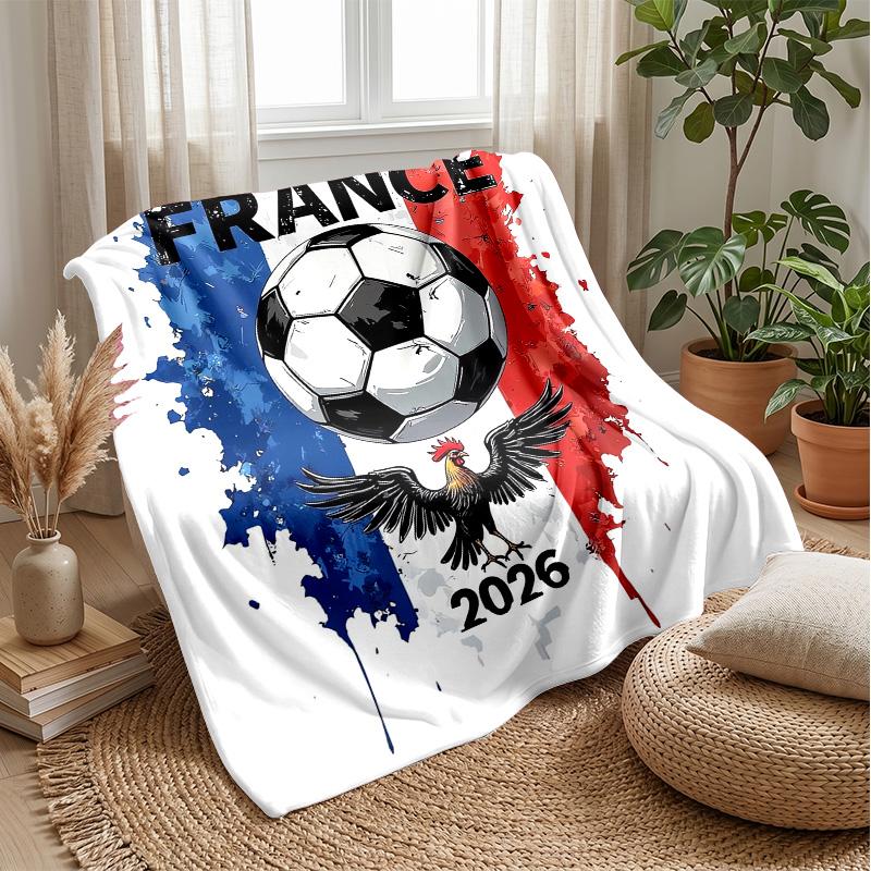 France national football team Theme blanket Soft Flannel Blanket Plush Throw Blanket Cozy Sofa Bed Blanket for Home Decor