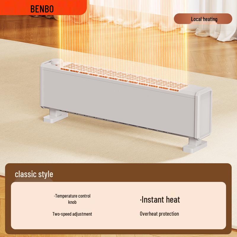German Graphene Skirting Board Heater: Energy-Saving Electric Heater with Humidifier for Warm Air and Underfloor Heating