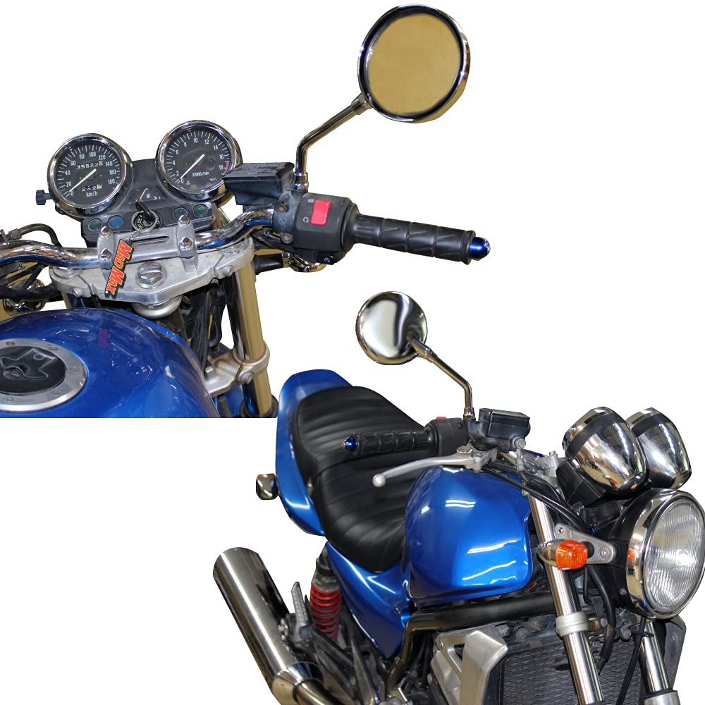 Motocykl Kawasaki Z2 Typ 10mm Krátká Sada 2 Zrcátek, Držáky, Chromované,