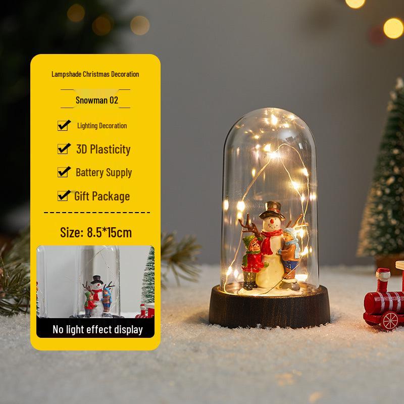 Creative Christmas Night Light: Santa Claus Ornament with Plastic Cover for Home Decor