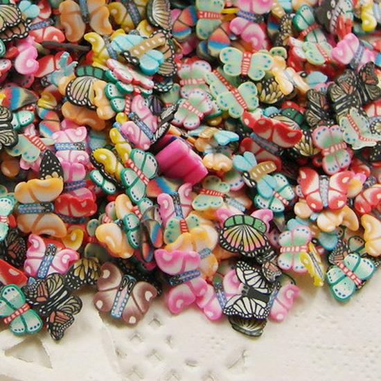 5mm Polymer Clay Slices for Nail Art, DIY Crafts: Fruit, Animal, Flower, Smiley Face, Heart Shapes