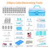 Hot Sale 236 Piece Cake Kit With Box Decorative Icing Pipe Nozzle Set Pastry Bag Spatula Muffin Mold Baking Supplies