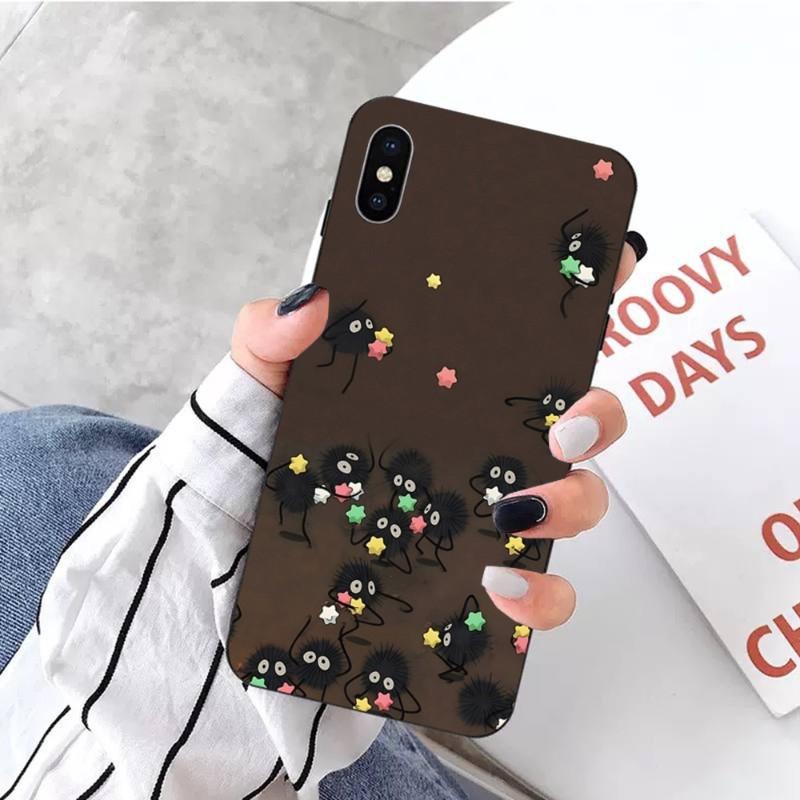 Studio Ghibli Spirited Away She Phone Case For IPhone 14 13 12 11 XS X 8 7 6 Plus Mini Pro Max SE 2022 Soft Black Phone Cover