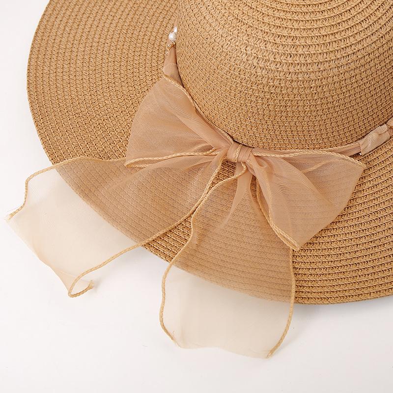 Pălărie de paie cu papillon, de vară, nouă, creativă, retro, ocazională, vacanță, pălărie de plajă, umbrelă de soare, pălărie cu boruri late