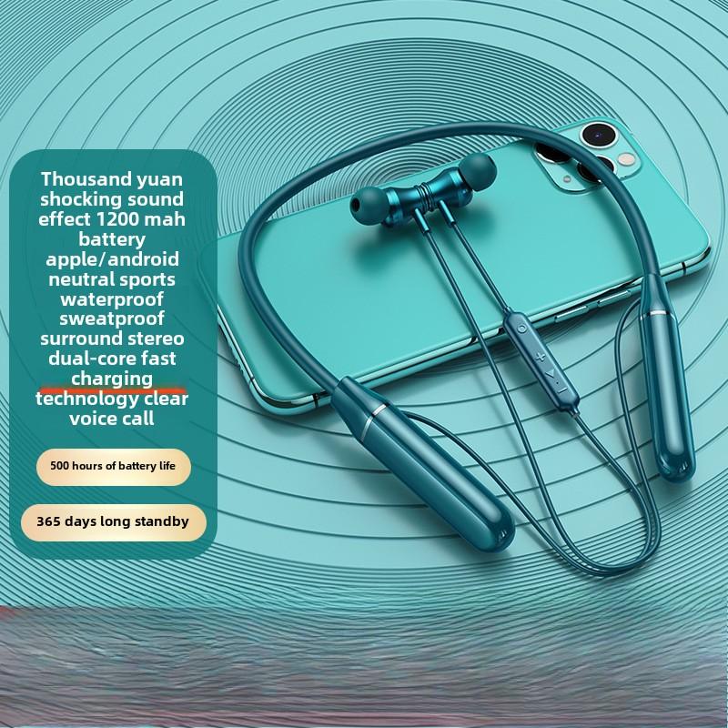 Wireless Sports Bluetooth Headset Waterproof, Sweat Resistant Neck Type Long Standby Battery Life