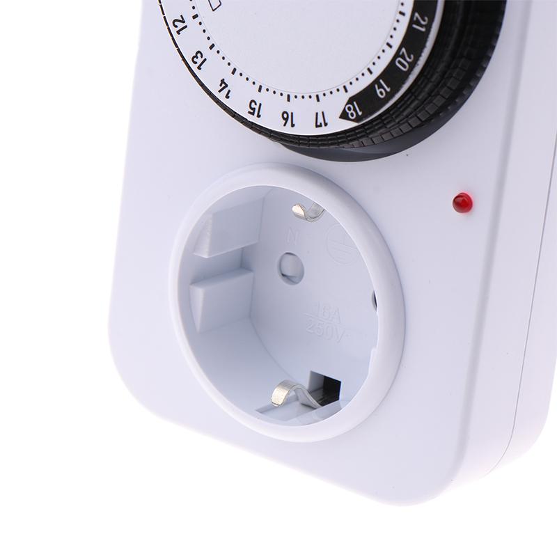 Eu Plug Timing Socket 24-Hours Cycle Mechanical Timer Electricity Consumption Meter Automatic Shutdown With Overload Protection
