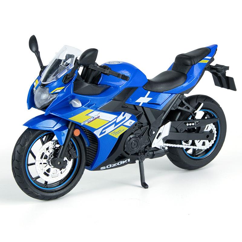 1/12 Suzuki GSX-250R Toy Motorcycle Miniature Model Off-Road Motorbike Racing Sound & Light Diecast Collection Gift Boy