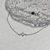 Sterling Thin Chain Bracelet With 14K Gold Plated CZ Stone Geometric Rhombus Design Daily Wear Layering