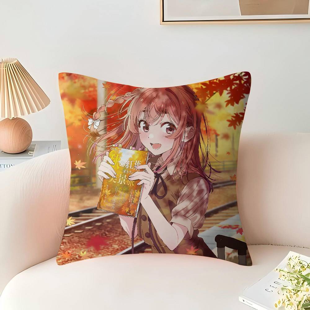Anime R-Rent-A-Girlfriend Pillow Cushion Cover Pillowcase Living Room Sofa Home Decor Customized