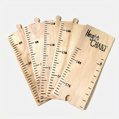 Growth Chart for Wall - Dual Scale Height Measurement Ruler, Natural Wooden Height Chart Tracker Height Chart Ruler Writable Growth Recording