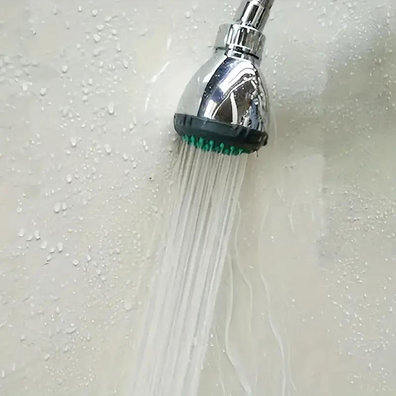 Pommeau de douche haute pression avec système anti-obstruction et pivotant - Montage mural, accessoire de salle de bain rond en plastique