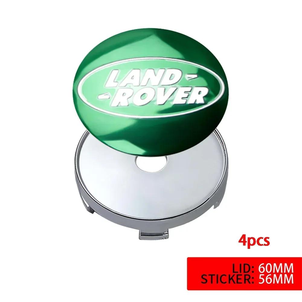 56/60MM Car Styling Aluminum Wheel Center Hub Caps Sticker Accessories For Land Rover Discovery 3 Defender Range Rover Velar SVR