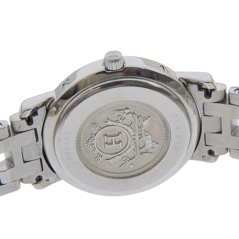 HERMES Clipper Watches CL4.210 grayDial Stainless Steel Quartz Analog display Women Used