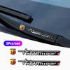 ABCO1 2Pcs Car Body Window Wiper Stickers Decals Accessories For FIAT Abarth Pulse Panda Tipo Strada 600 500X Mobi Doblo Fullback Toro