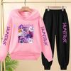 Children's Pretty Girl Anime Demon Hunters Boys Girls Toddler Sports Top+Pants Two-piece Hoodie Set