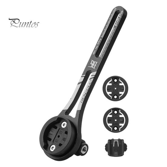 Out Front Bike Mount Aluminum Alloy Bracket with Replaceable Bike Computer Base Adjustable Integrated Out Front Bicycle Mount for Garmin Edge