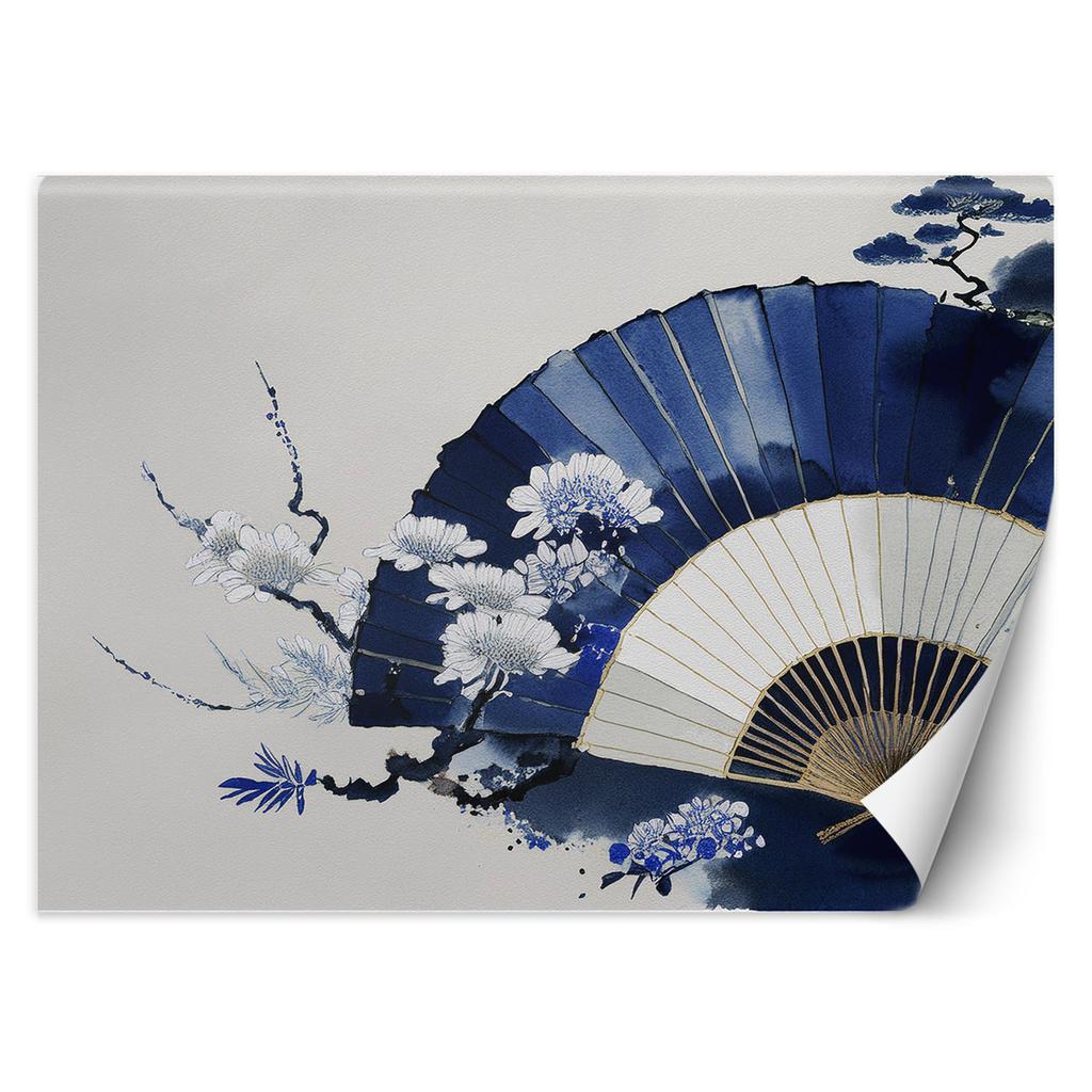 Wallpaper Blue Japanese Fan