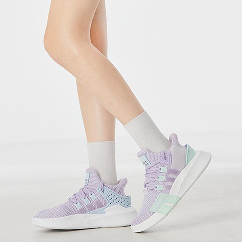 Adidas Originals Eqt Bask Adv Fabric Sports Comfortable Durable Breathable Mid-Top Lifestyle Casual Shoes Women Casual Shoes Purple FZ0216