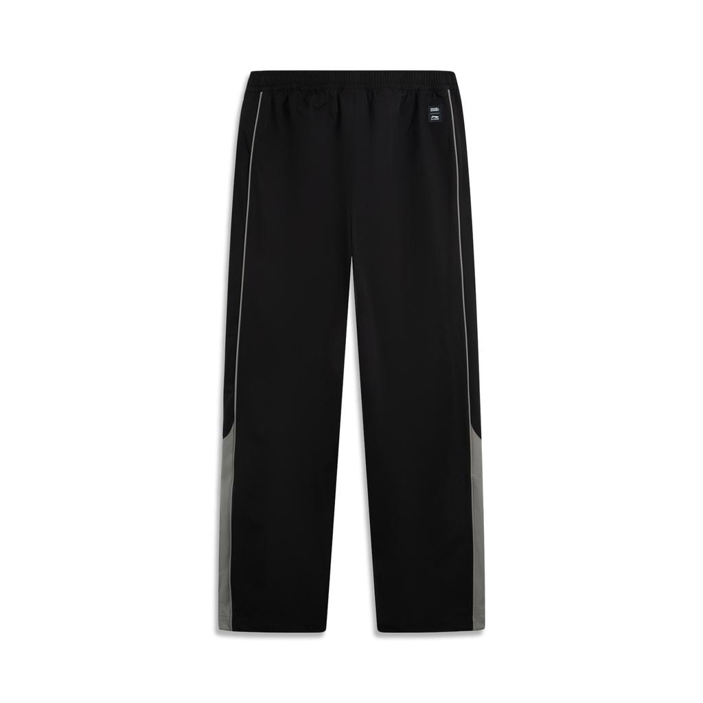 Li Ning X LPL Collaboration Simple Straight Leg Versatile Color Block Letter Comfortable Mid Waist Casual Pants Men bottoms Black AYKV337-2
