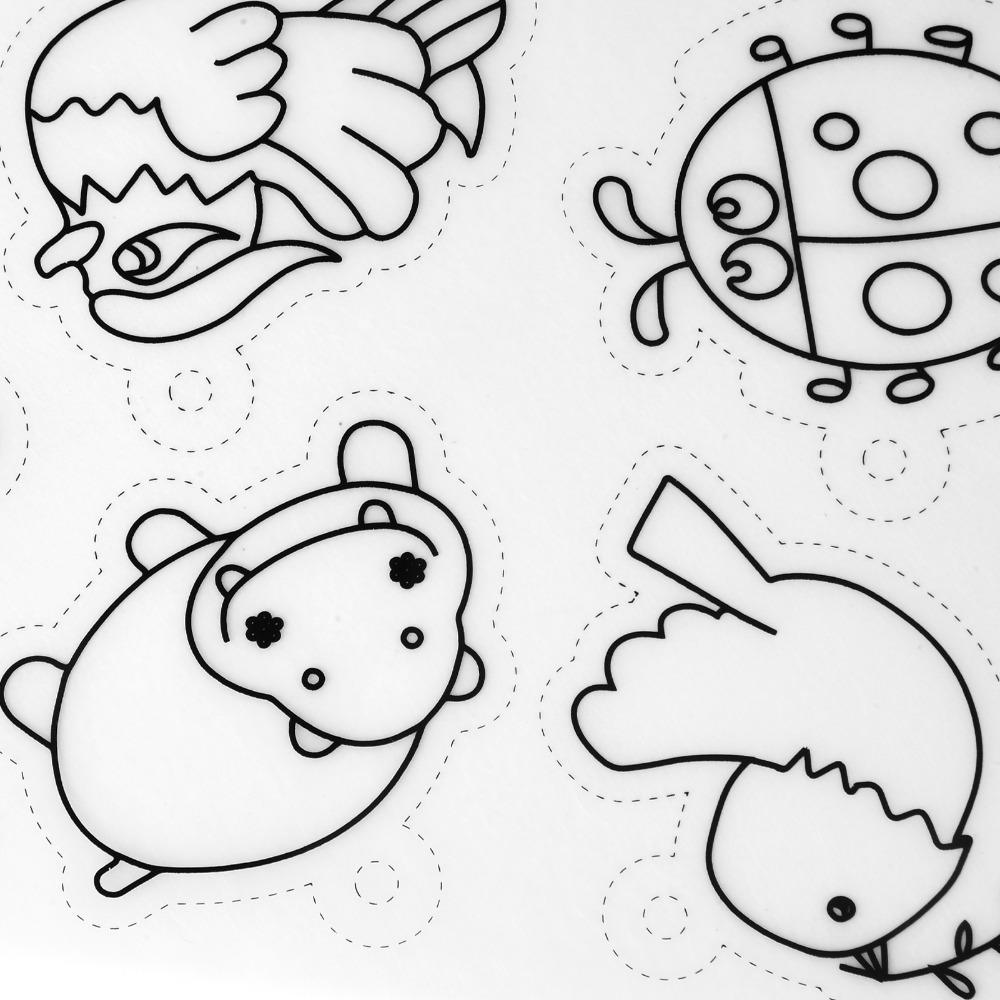 8 PCS Cute Animal Heat Shrink Sheets Colorable Different Patterns Shrinky Art Paper White Shrink Plastic Sheets Craft Making