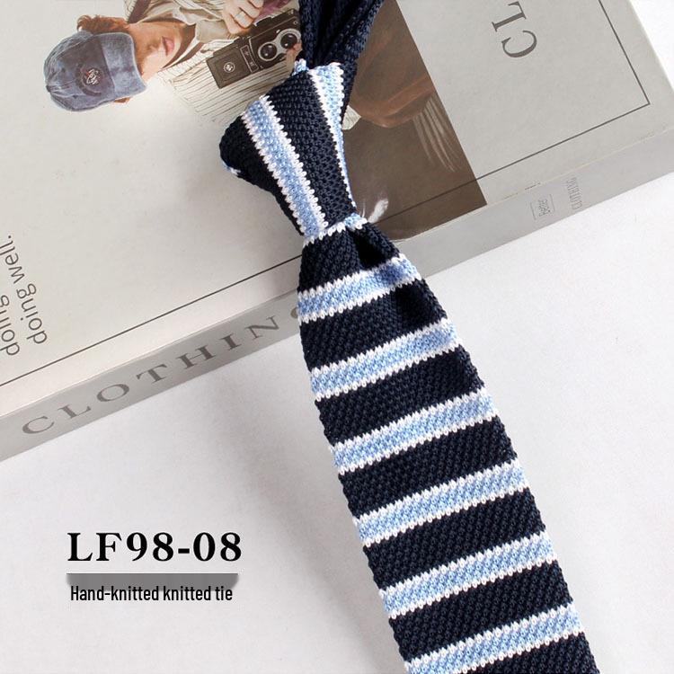 Stylish British Casual Slim Fit Knit Wool Tie, Unisex, 6cm Width.