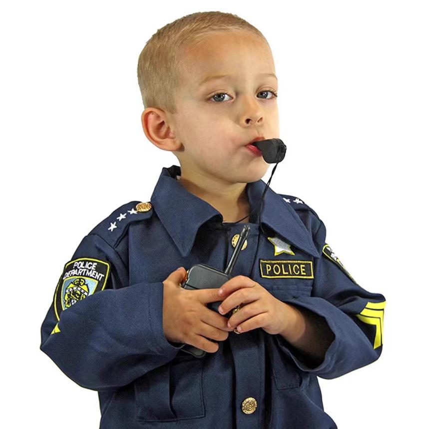 ChildrenS Police Play Clothes HotSelling Police Cosplay Clothes Belt Holster WalkieTalkie Police Full Suit