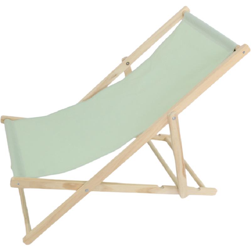 Adjustable Solid Wood Beach Lounger: Outdoor Folding Chair for Leisure & Camping
