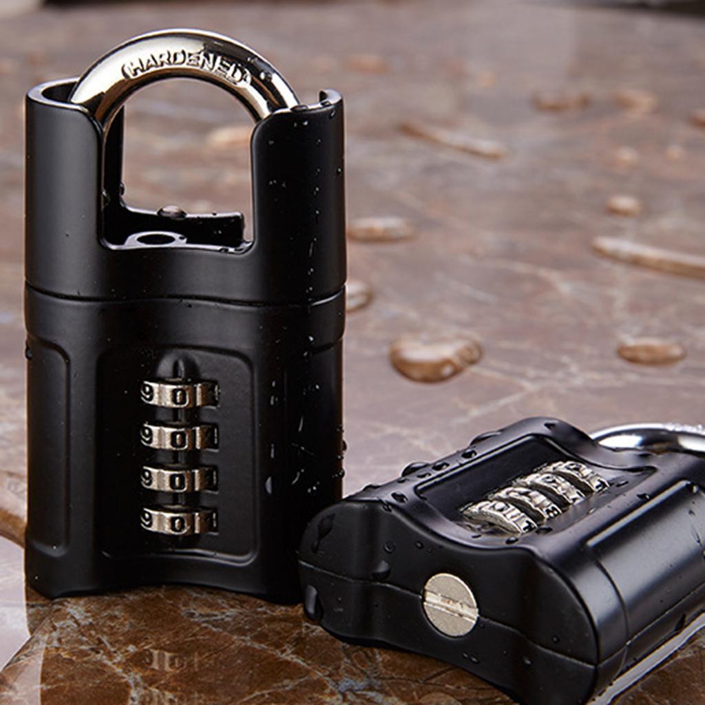 Heavy Duty Combination Padlock Waterproof 4 Digit Padlocks Outdoor Safely Code Lock Weatherproof Gym Locker Lock