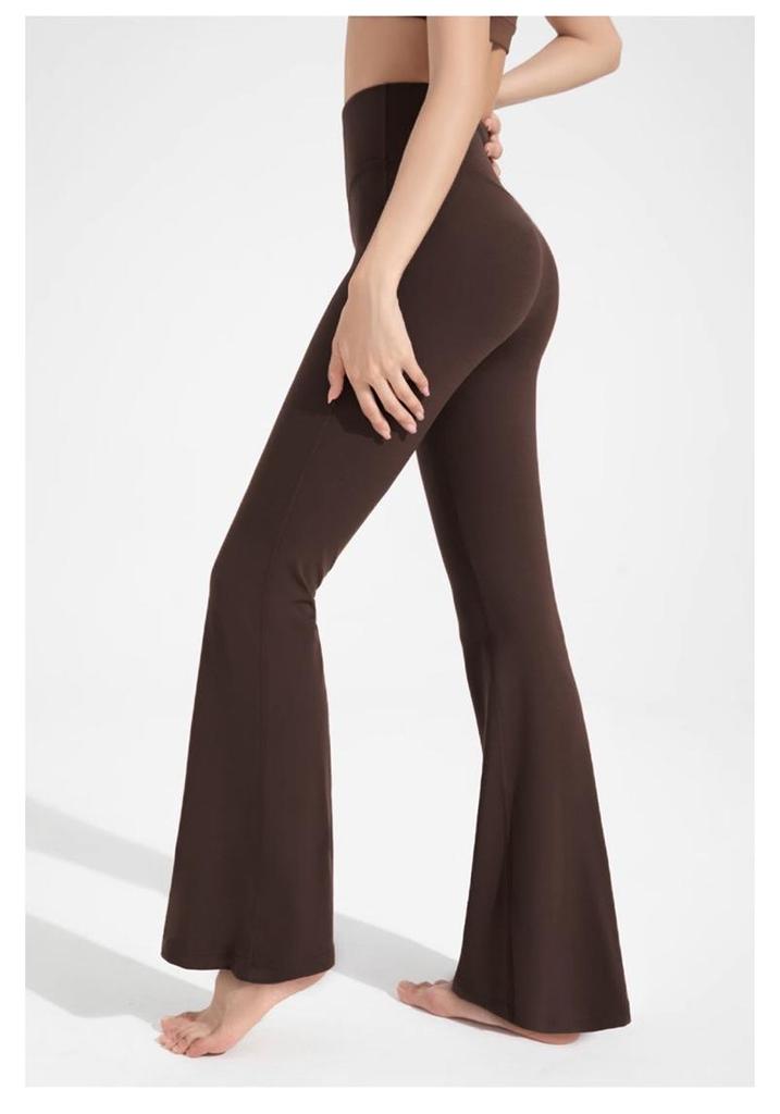 High Waist Slimming Yoga Flare Pants - Quick-Drying, Butt-Lifting, Casual Shark Skin Fit for Women’s Autumn Fitness Training.