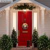 Cardinal Wooden Sign with Santa Claus Pattern - Merry Christmas Round Sign for Front Door Wall Hanging Decor - Ideal Christmas Decoration