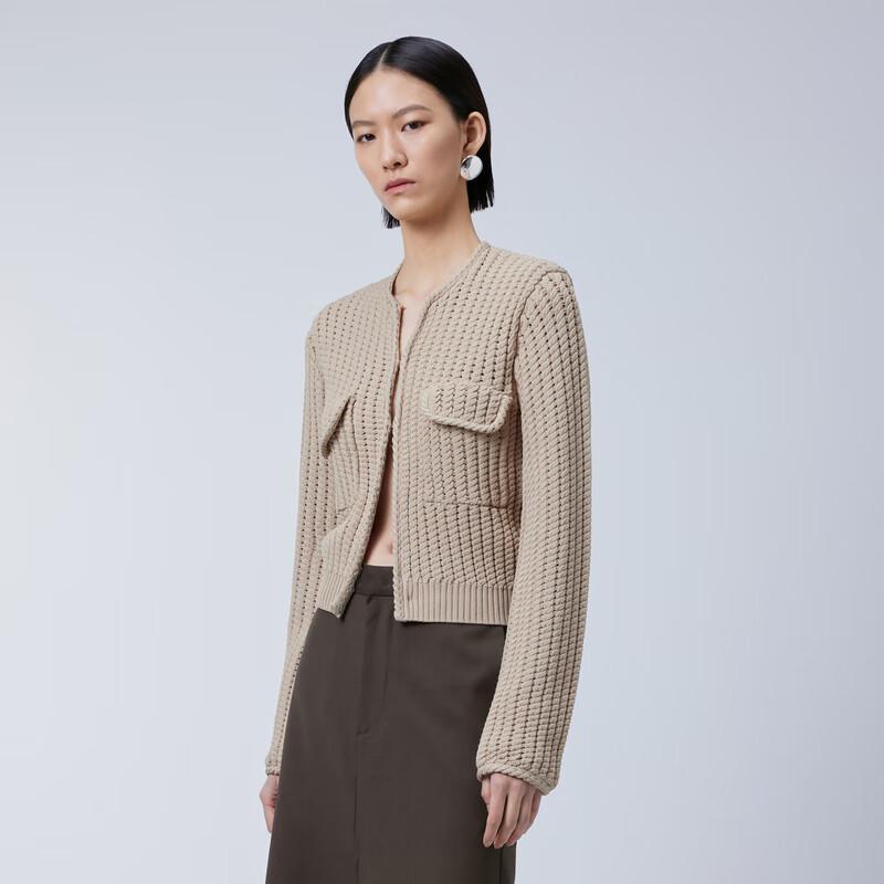 JNBY Women's Slim-Fit Cropped Knit Sweater