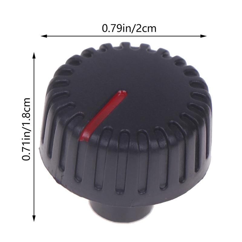 5Pcs Plastic Long Handle Knob Stripes Black Cap 20×18MM Potentiometer Encoder Switch Knob Plum Flower Shaft Inner Hole 6MM
