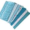 Floral Fabric Set Cotton Floral Patchwork DIY Craft Supplies 7-Piece (50x50cm, Blend) - Fabric, Scraps, Fabric, (Light Blue)
