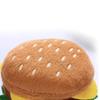 3x Dog Hamburger Chews Squeaky Squeaker Rubber Puppy Chewing