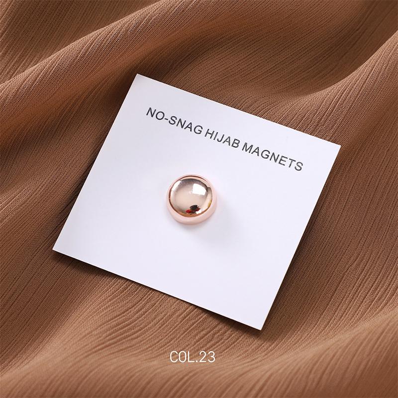 Silná kovová pozlacená magnetická spona na hidžáb Bez jehlic Brož Magnet Bezpečná brož na hidžáb Doplňky na šátek Muslimská sada šperků na šátek
