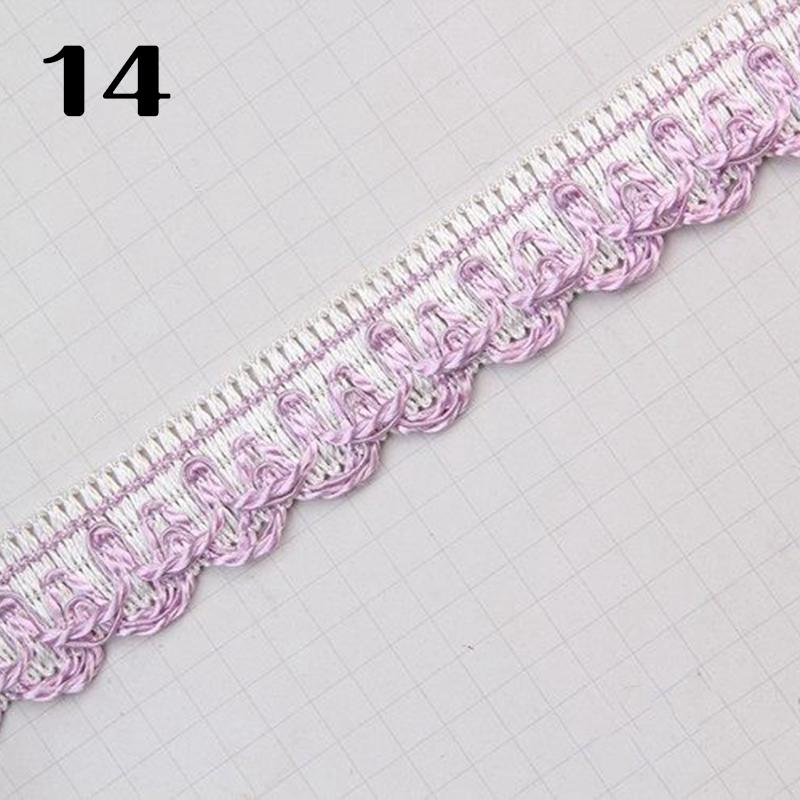 16.5 Meter 2.5cm Braid Lace Trim Edge Curtain Sofa Clothes Decor Lace Ribbon Polyester Furniture Upholstery DIY Crafts