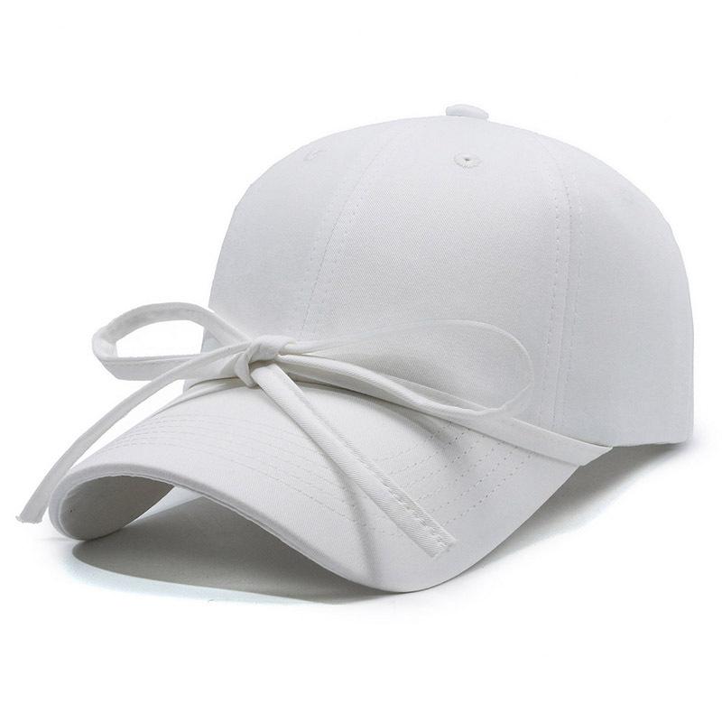 Bow-tie Baseball Cap, Solid , Sweet , Versatile and Fashionable Women's Hat with Wide brim