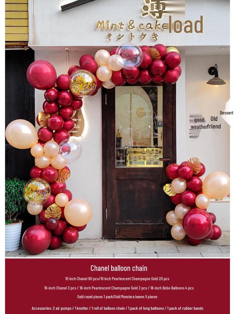 Graduation & Event Balloon Arch Decoration for Yoga Studio or Storefront Background