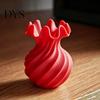 Spiralwellen-Blumenbehälter 3D-gedruckte Vase, Minimalistischer Blumenhalter, Dekorationsvase für frische moderne ästhetische Heimdekorationen oder Trockenblumen,