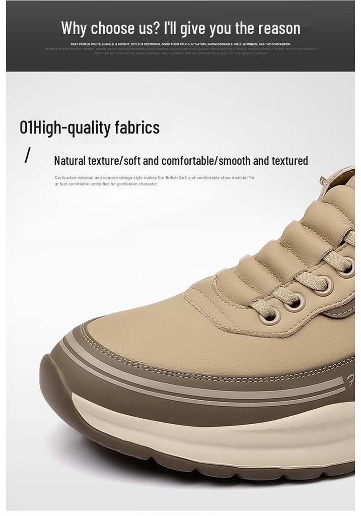 Men's Lightweight Breathable Dad Shoes - Soft Sole Casual Running Sneakers for Spring/Autumn 2025