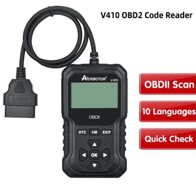 Naujausias originalus V410 OBD2 skaitytuvas OBD kodų skaitytuvas ir nuskaitymo įrankiai Profesionalus automobilių variklio diagnostikos skaitytuvo mechanikas visiems OBDII protokolo automobiliams