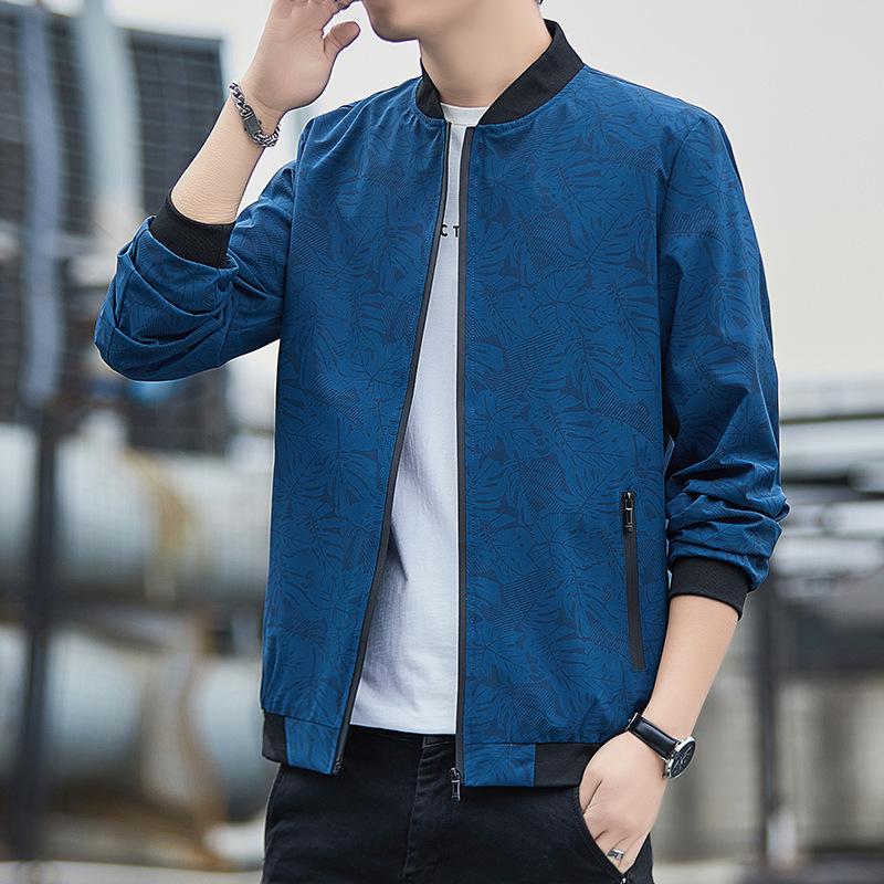 Autumn Jacket Men's Stand-up Collar Casual Jacket Men's Breathable Youth Slim-fitting Trendy Men's Clothing