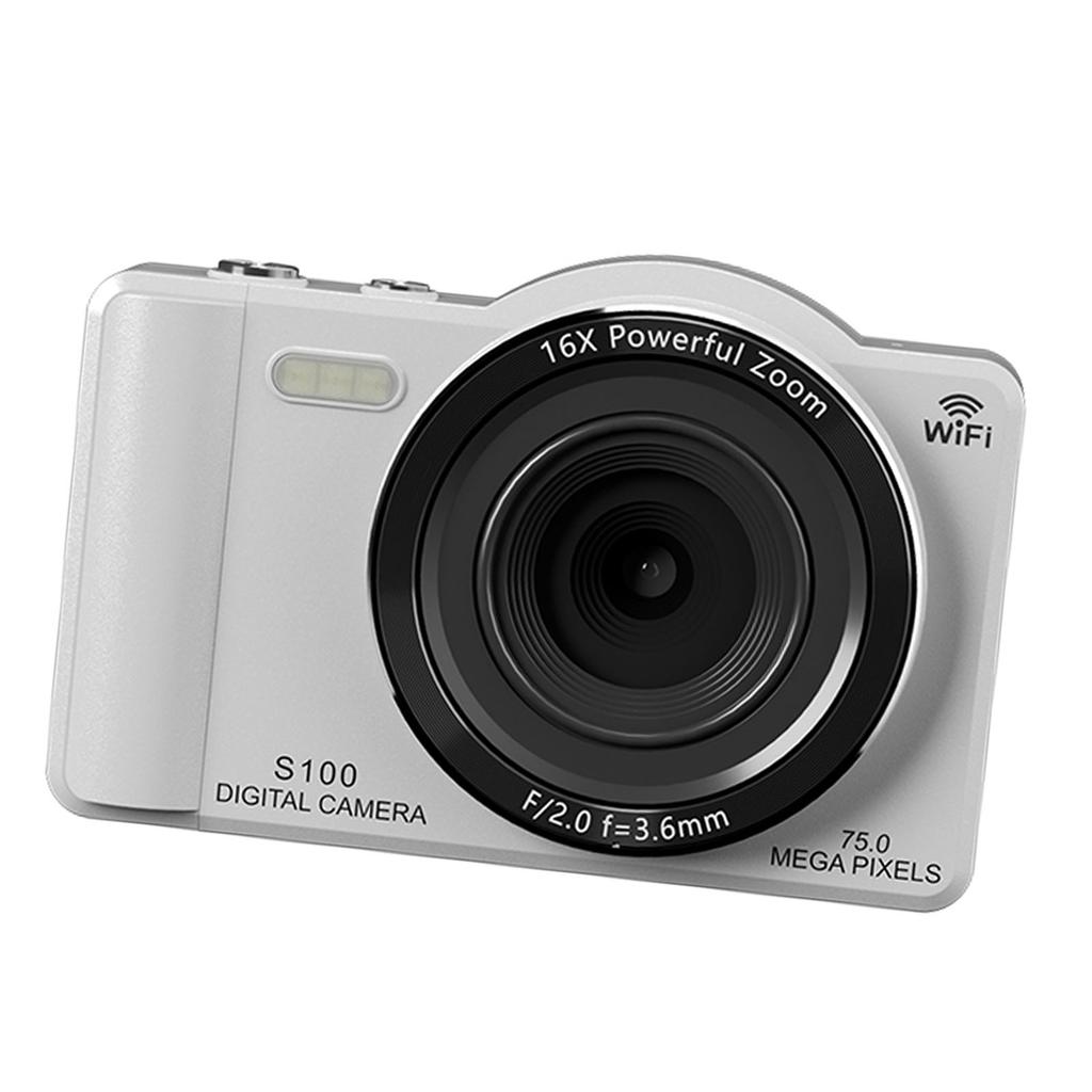 4K Digital Camera 80MP WiFi Vlog Camera with 18X Digital Zoom Built In Flash Dual Lens Selfie Auto Camera for Travel Photography