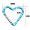 Heart-Shaped Aluminum Carabiner Key Chain Clip Outdoor Keyring Hook Water Bottle Hanging Buckle Travel Kit Accessories