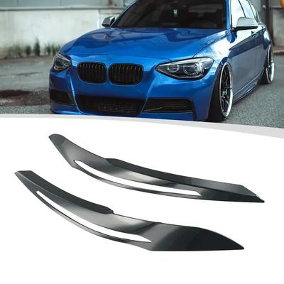 2 Stück Schwarze Scheinwerfer-Augenbrauen-Zierleisten Für BMW 1er F20 F21 Vor 2011-2014 LCI Scheinwerfer-Augenlider Abdeckungen Auto Zubehör