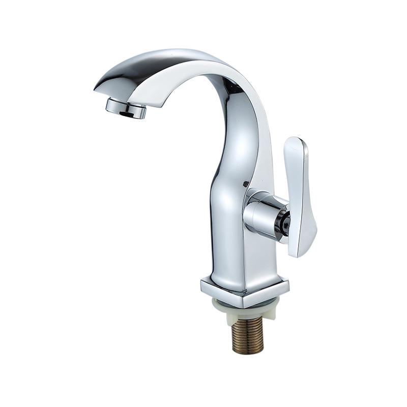 

Смеситель для раковины, только для холодной воды, смеситель для ванной комнаты из сплава, хромированный смеситель для раковины, одинарный смеситель для холодной воды, крепление на палубе, смесители для туалета